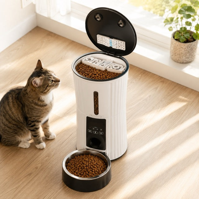 WiFi Smart Pet Feeder – Auto Cat & Dog Food Dispenser with App Control | 4L & 6L