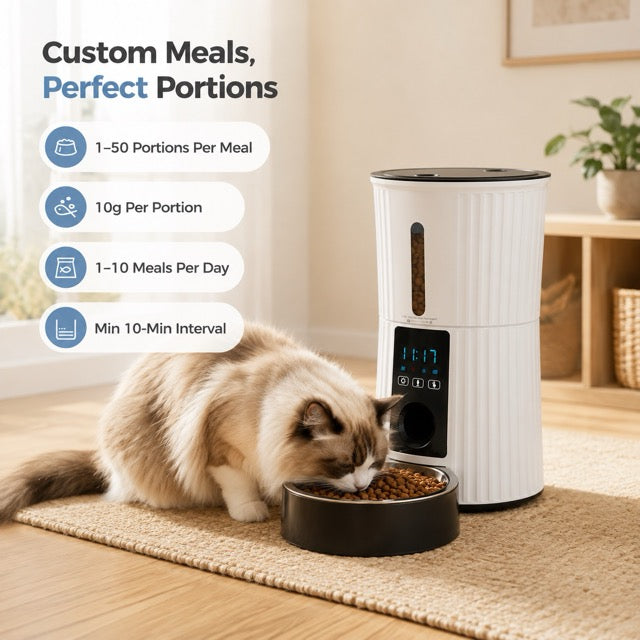 WiFi Smart Pet Feeder – Auto Cat & Dog Food Dispenser with App Control | 4L & 6L