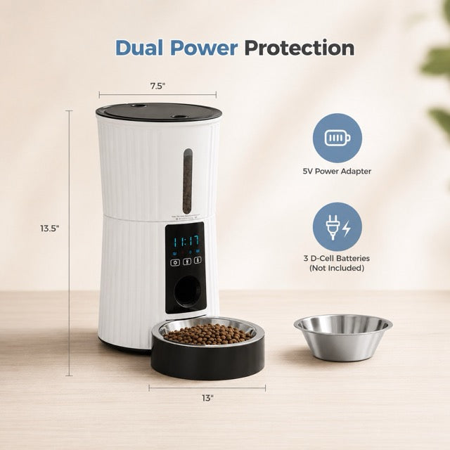 WiFi Smart Pet Feeder – Auto Cat & Dog Food Dispenser with App Control | 4L & 6L