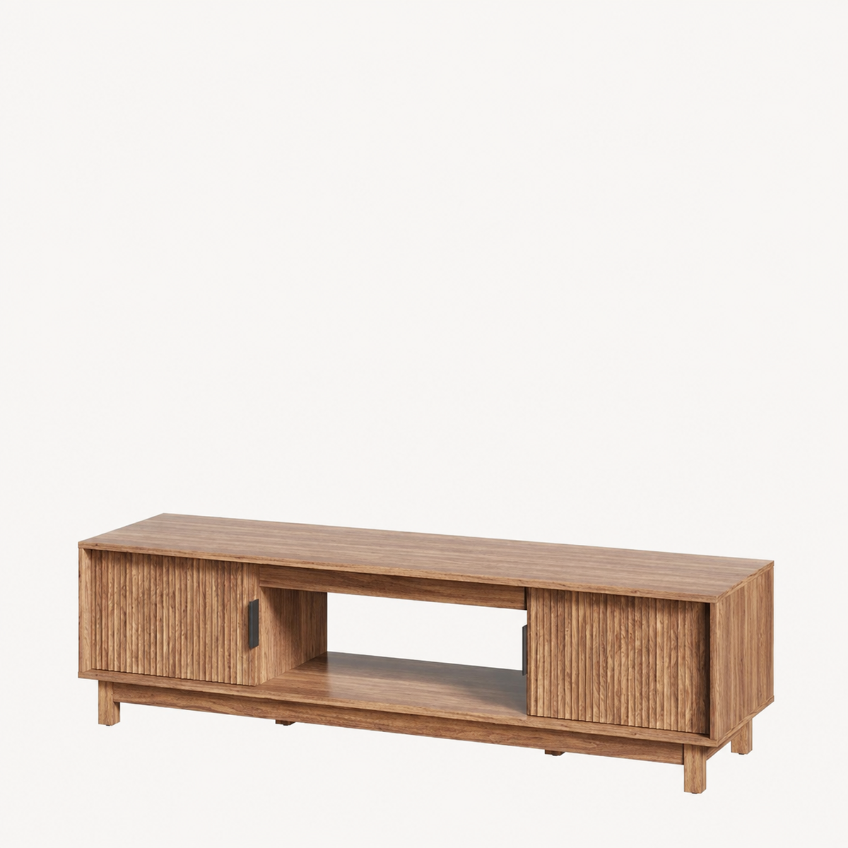 58"/70" Mid-Century Modern TV Stand | Storage Cabinets, Cable Management & Wood Media Console