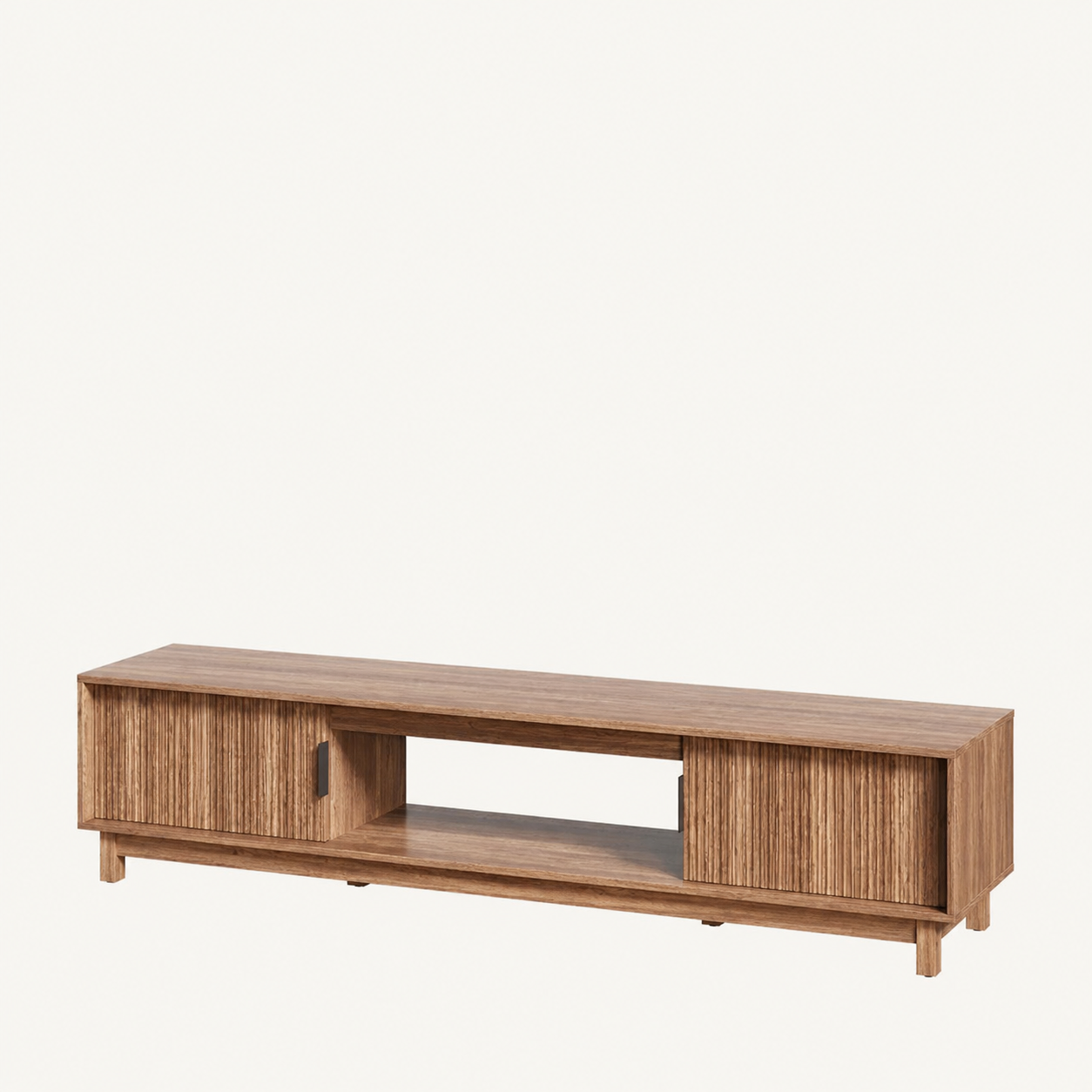 58"/70" Mid-Century Modern TV Stand | Storage Cabinets, Cable Management & Wood Media Console