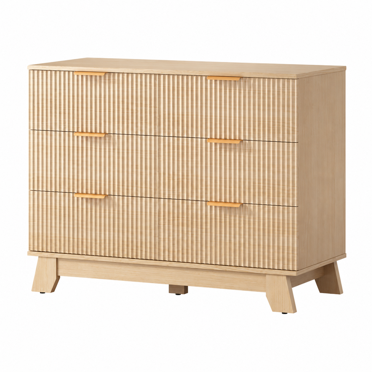 Fluted Wood Dresser – Modern Storage Cabinet for Bedroom, Living Room & Hallway | 6, 8 or 9 Drawers