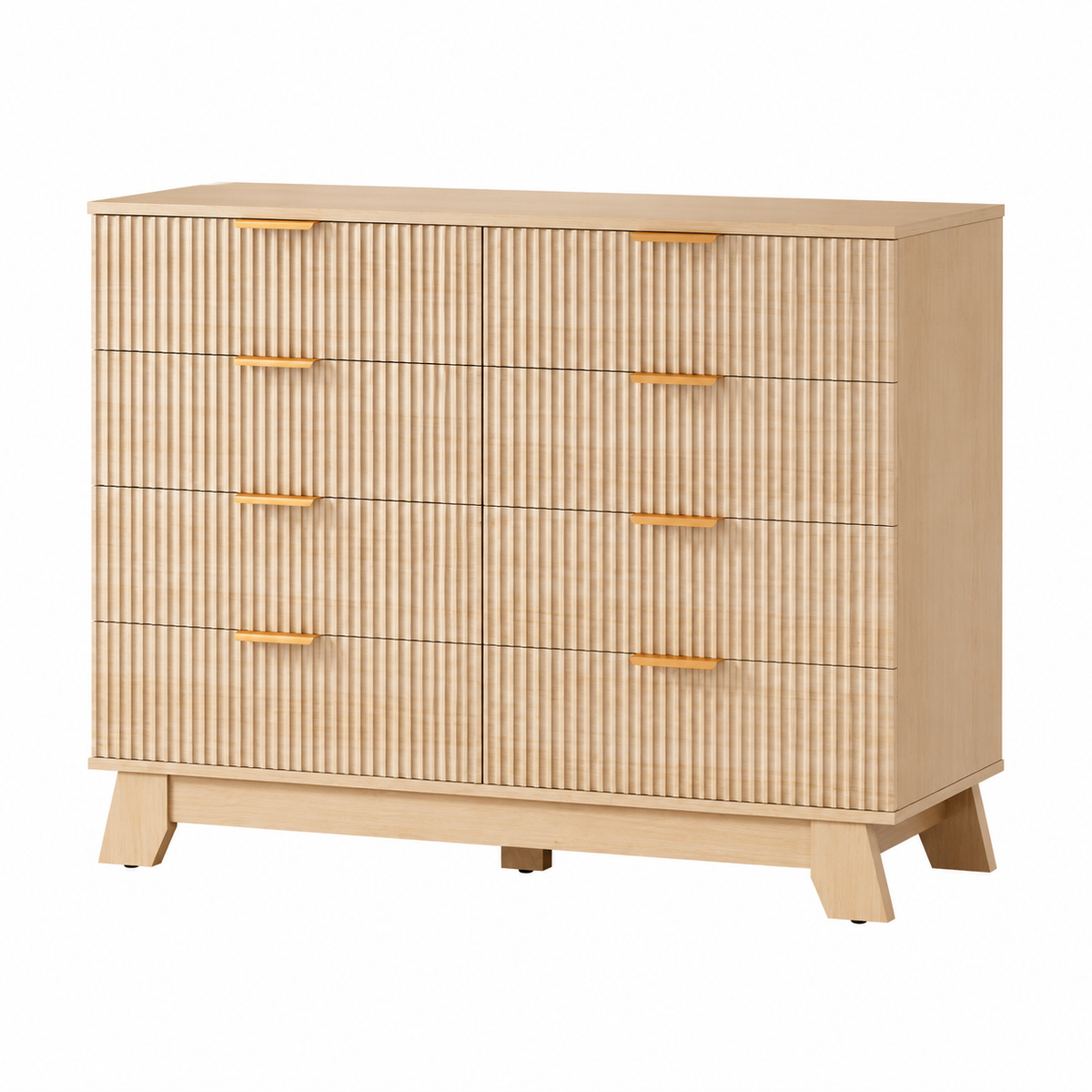 Fluted Wood Dresser – Modern Storage Cabinet for Bedroom, Living Room & Hallway | 6, 8 or 9 Drawers