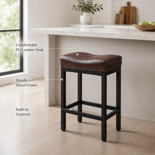 Saddle Cushion Bar Stool