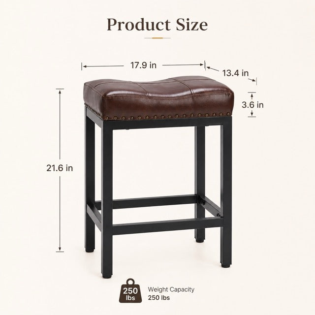 Saddle Cushion Bar Stool