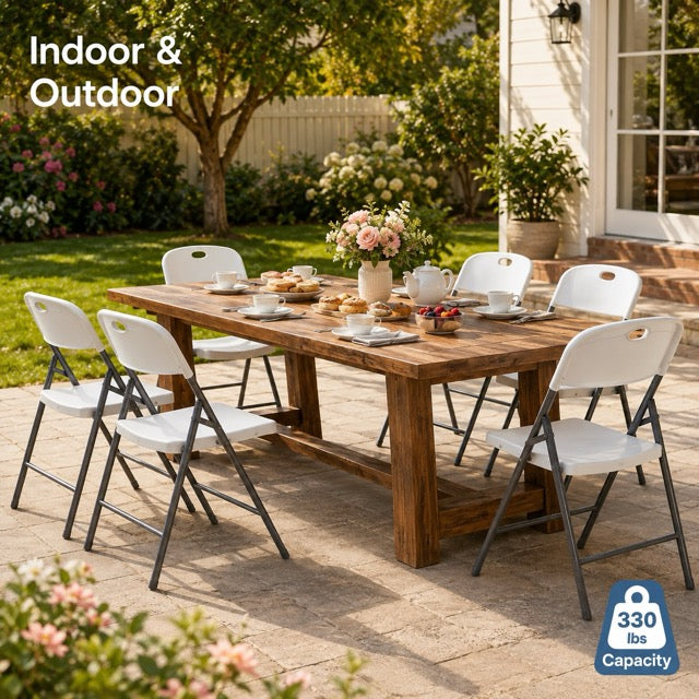 Stackable Plastic Folding Chair – Portable & Durable for Dining, Indoor & Outdoor Use