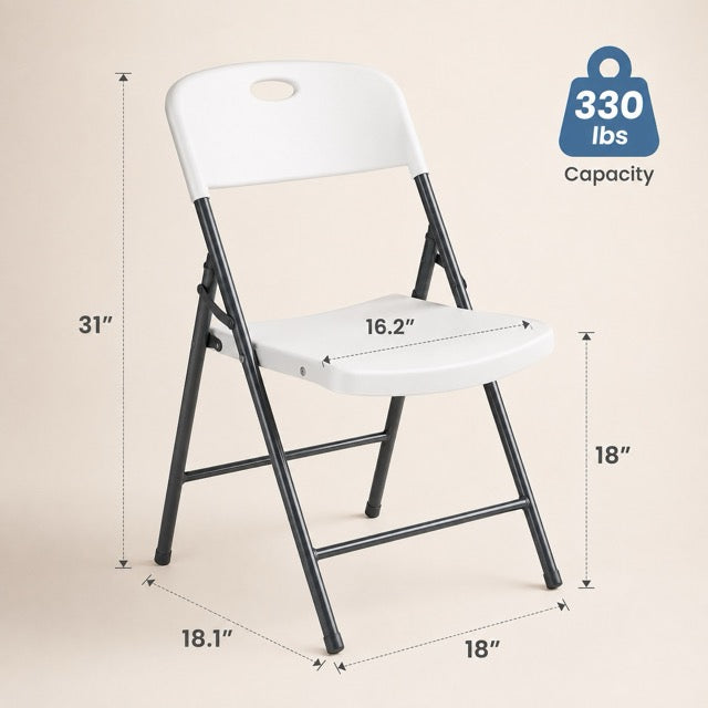 Stackable Plastic Folding Chair – Portable & Durable for Dining, Indoor & Outdoor Use