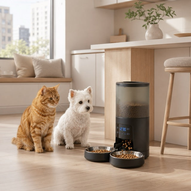 WiFi Smart Pet Feeder – Auto Cat & Dog Food Dispenser with App Control | 4L & 6L