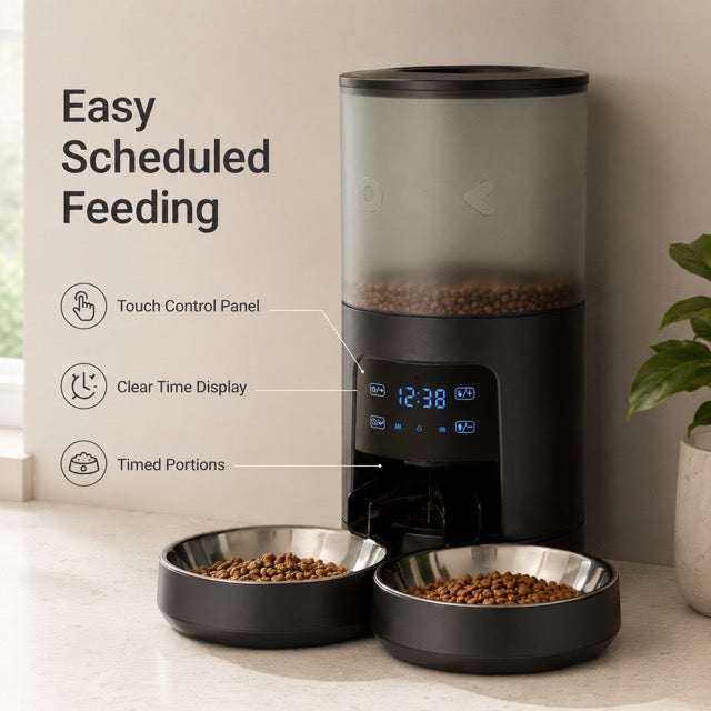 WiFi Smart Pet Feeder – Auto Cat & Dog Food Dispenser with App Control | 4L & 6L