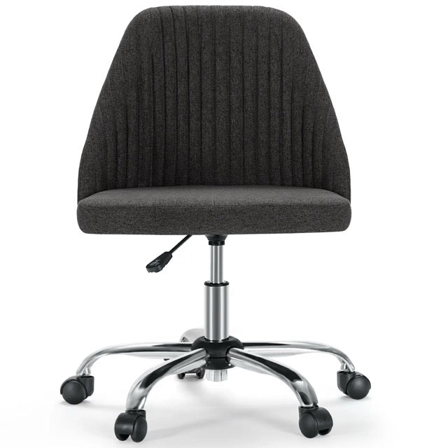 Armless Fabric Rolling Office Chair 