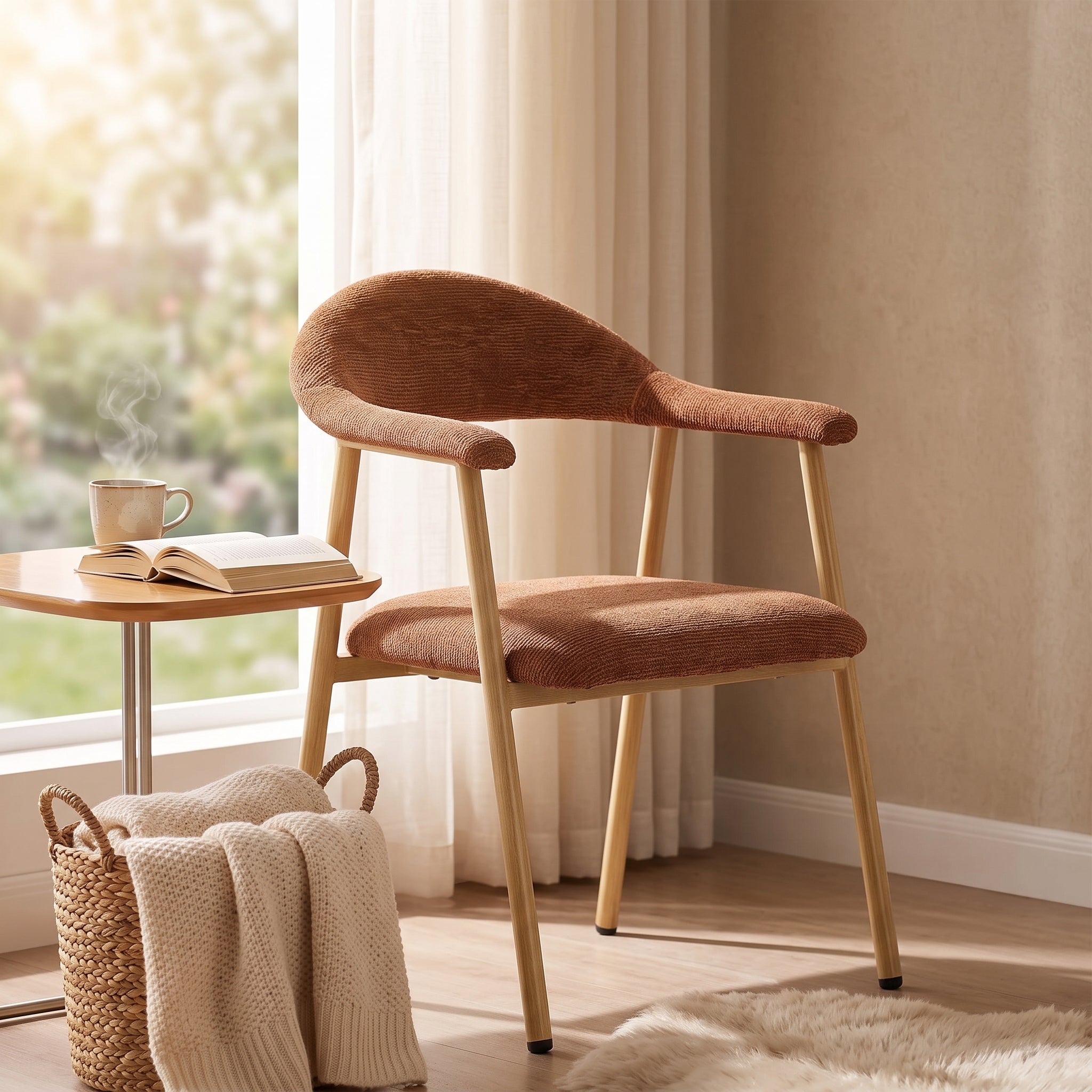 Upholstered Armchair Dining Chairs Set of 2