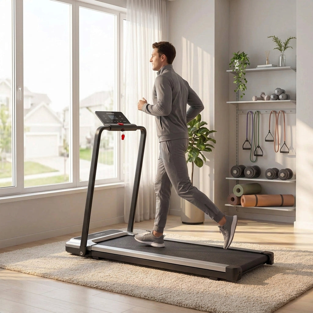 Foldable Treadmill with Handrails