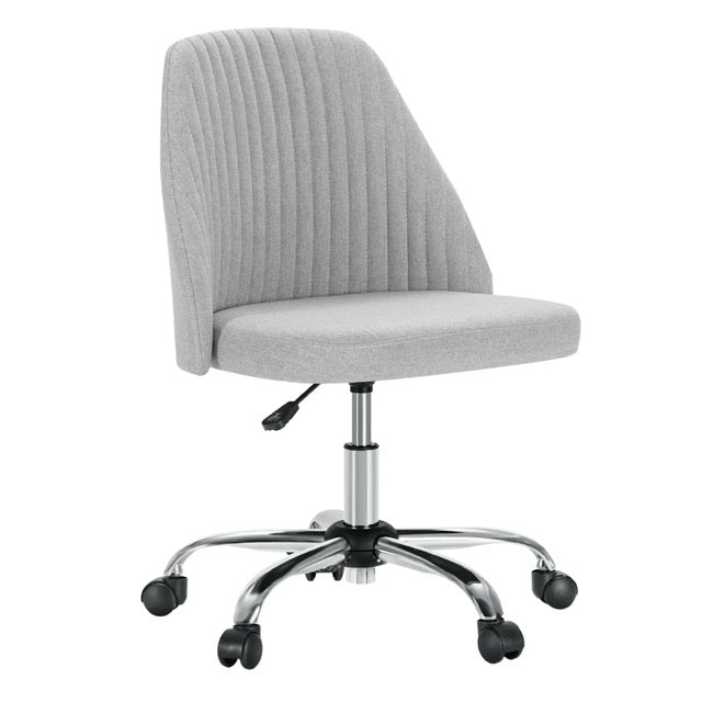 Armless Fabric Rolling Office Chair 
