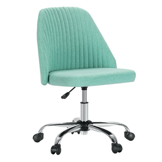 Armless Fabric Rolling Office Chair 