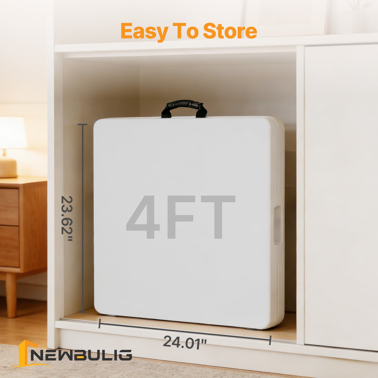 Portable Folding Table with Carrying Handle