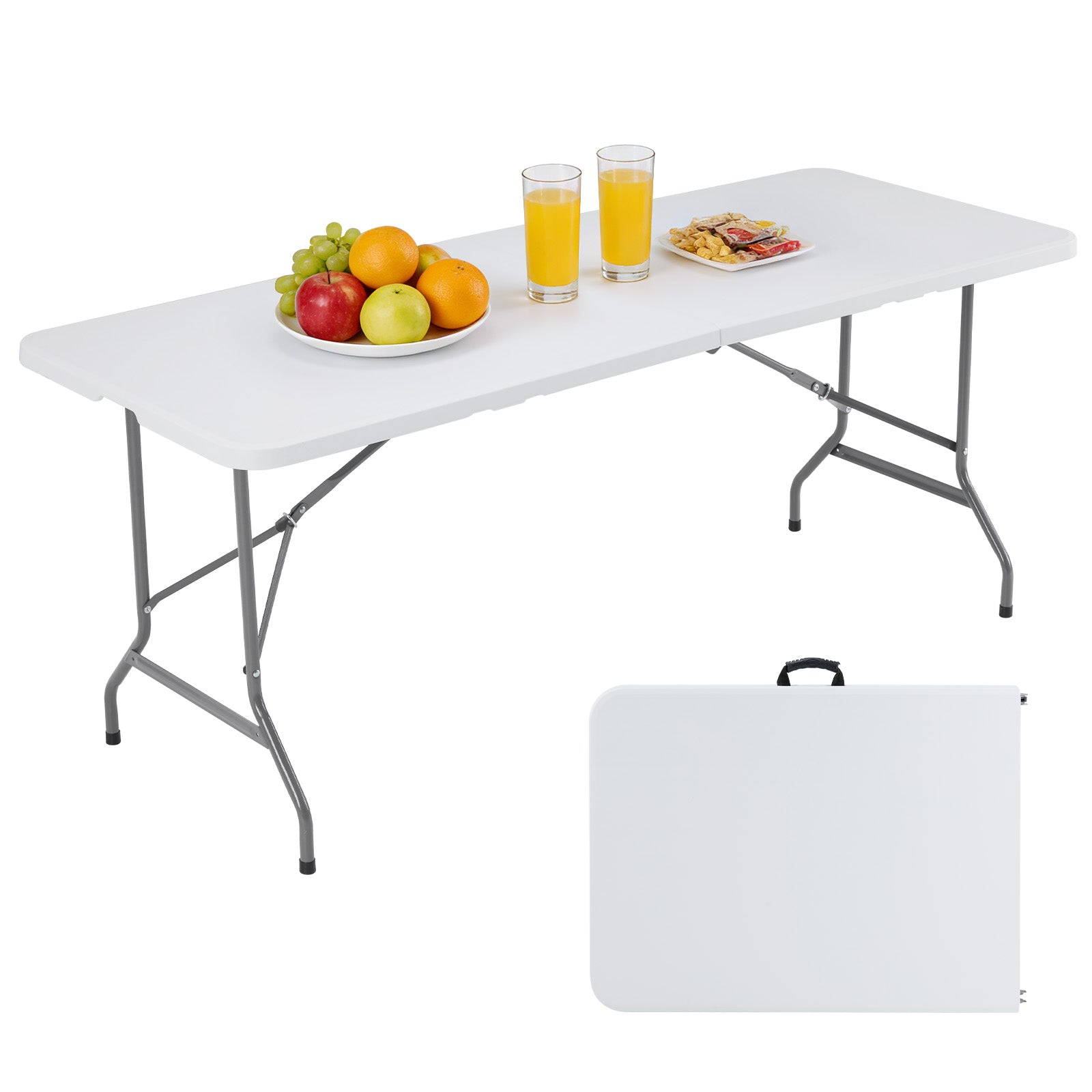 Portable Folding Table with Carrying Handle