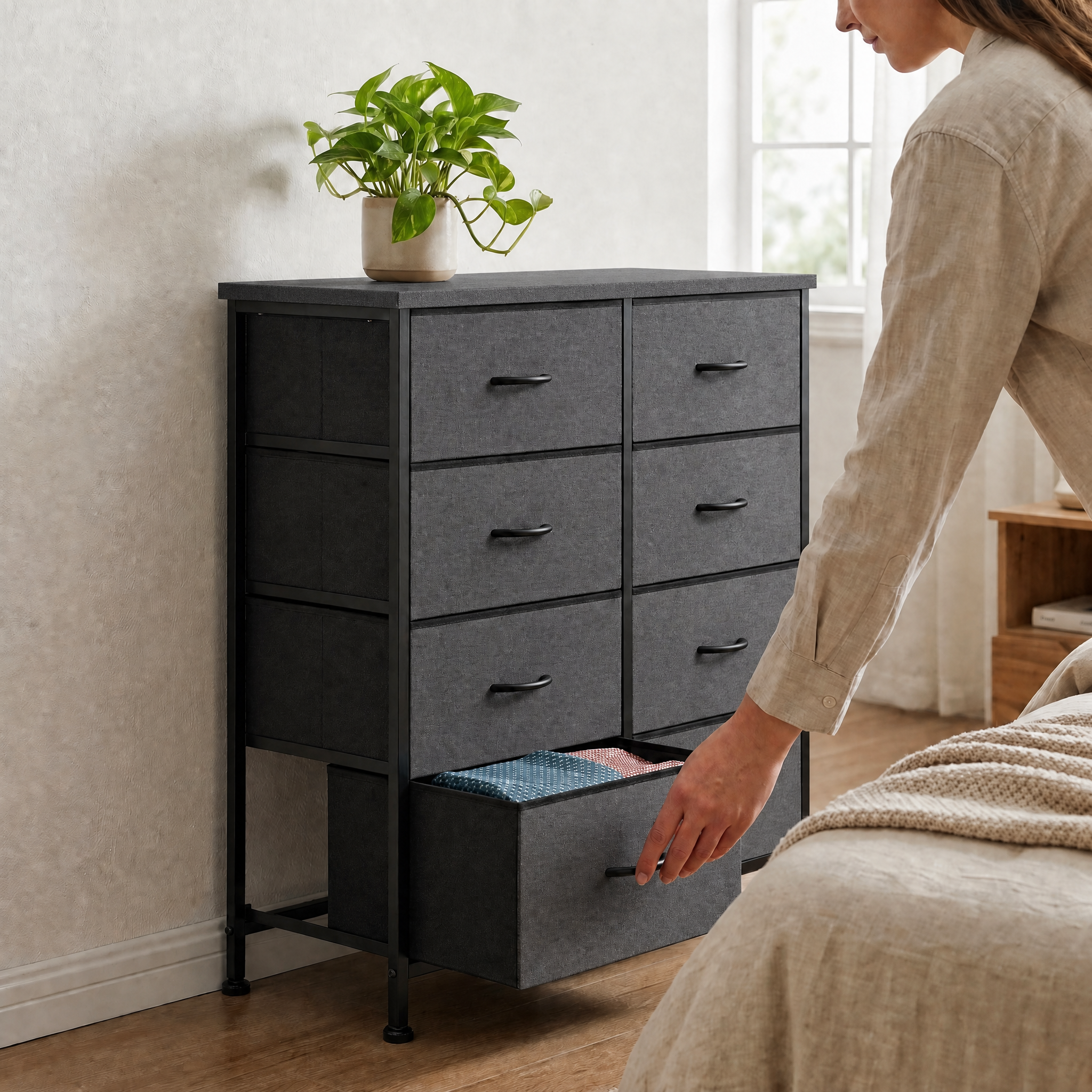 8-Drawer Fabric Storage Tower Dresser