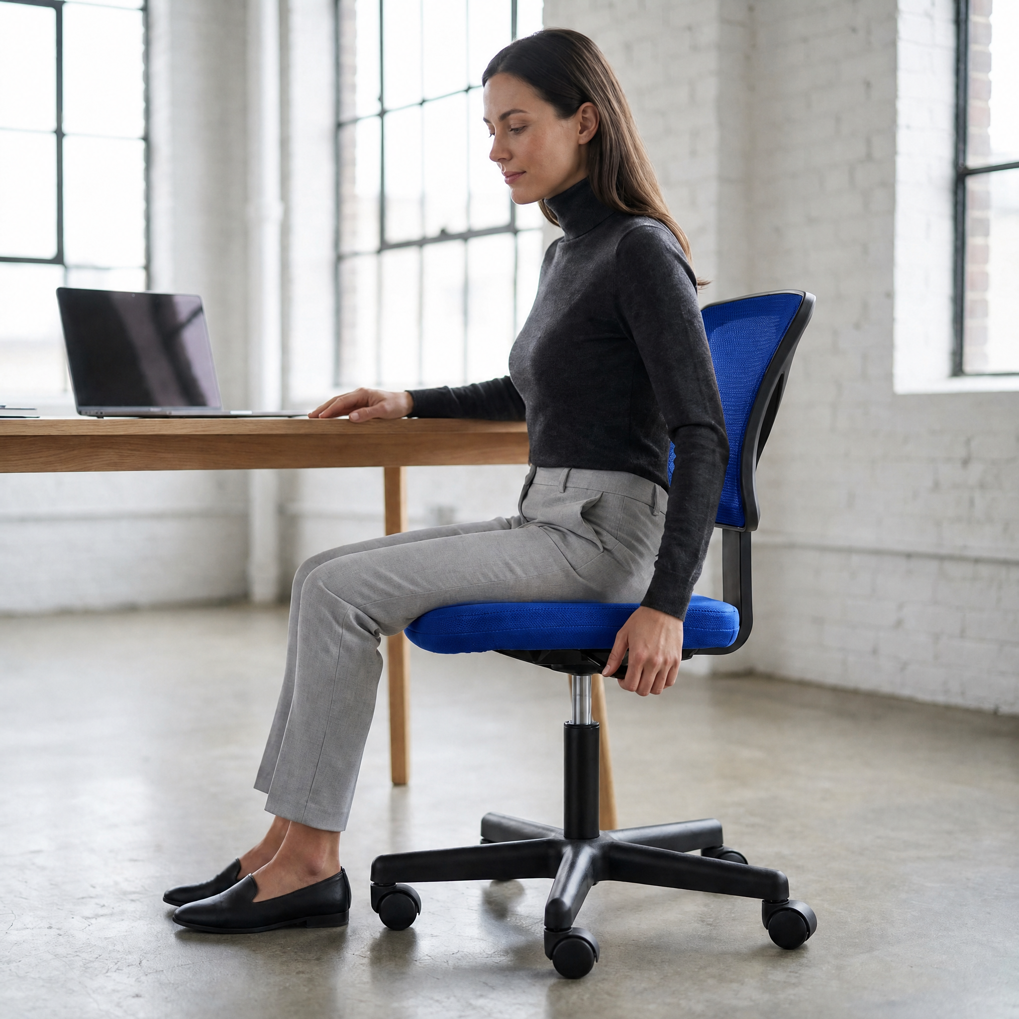 Armless Mesh Back Desk Chair