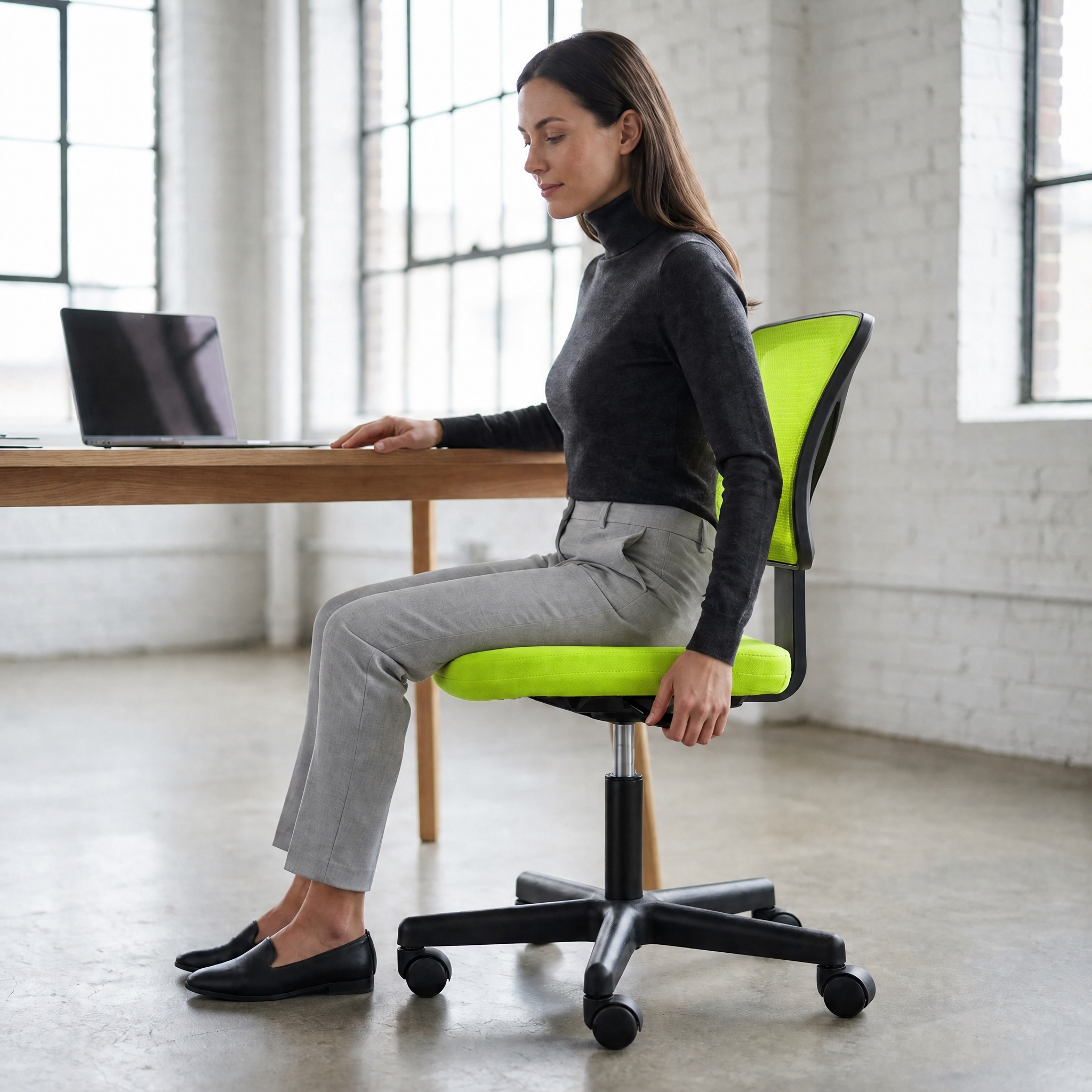 Armless Mesh Back Desk Chair