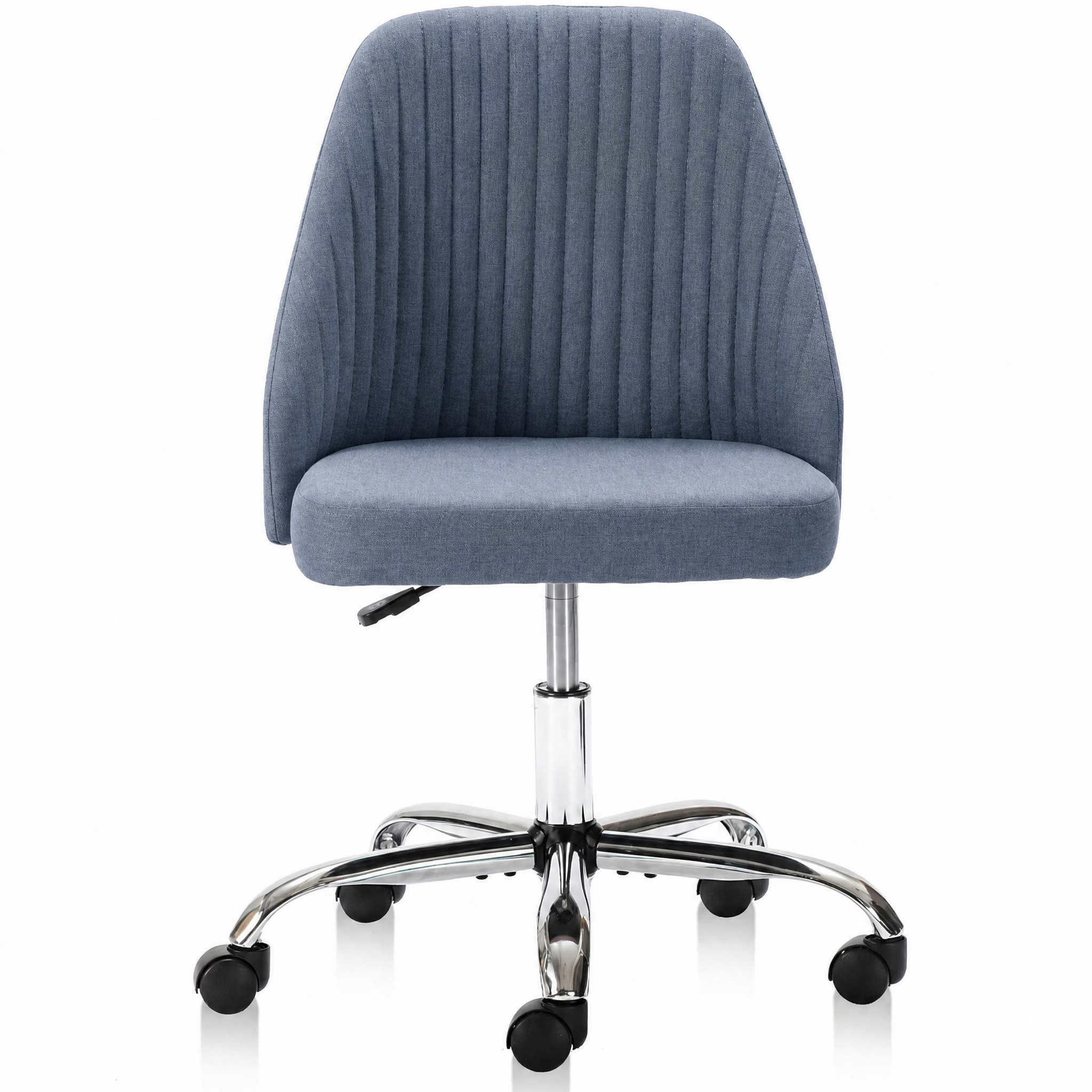 Armless Fabric Rolling Office Chair