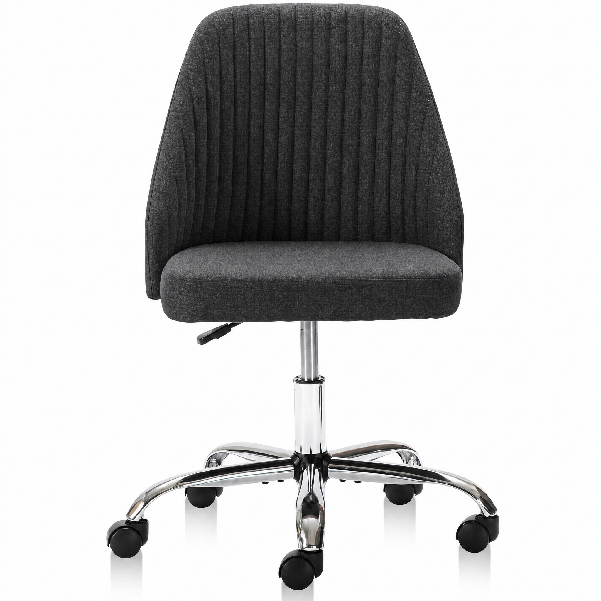 Armless Fabric Rolling Office Chair