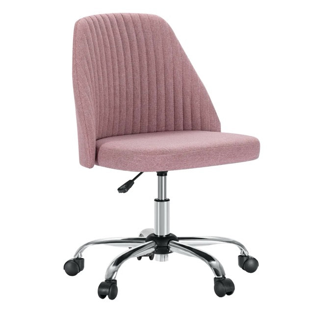 Armless Fabric Rolling Office Chair 