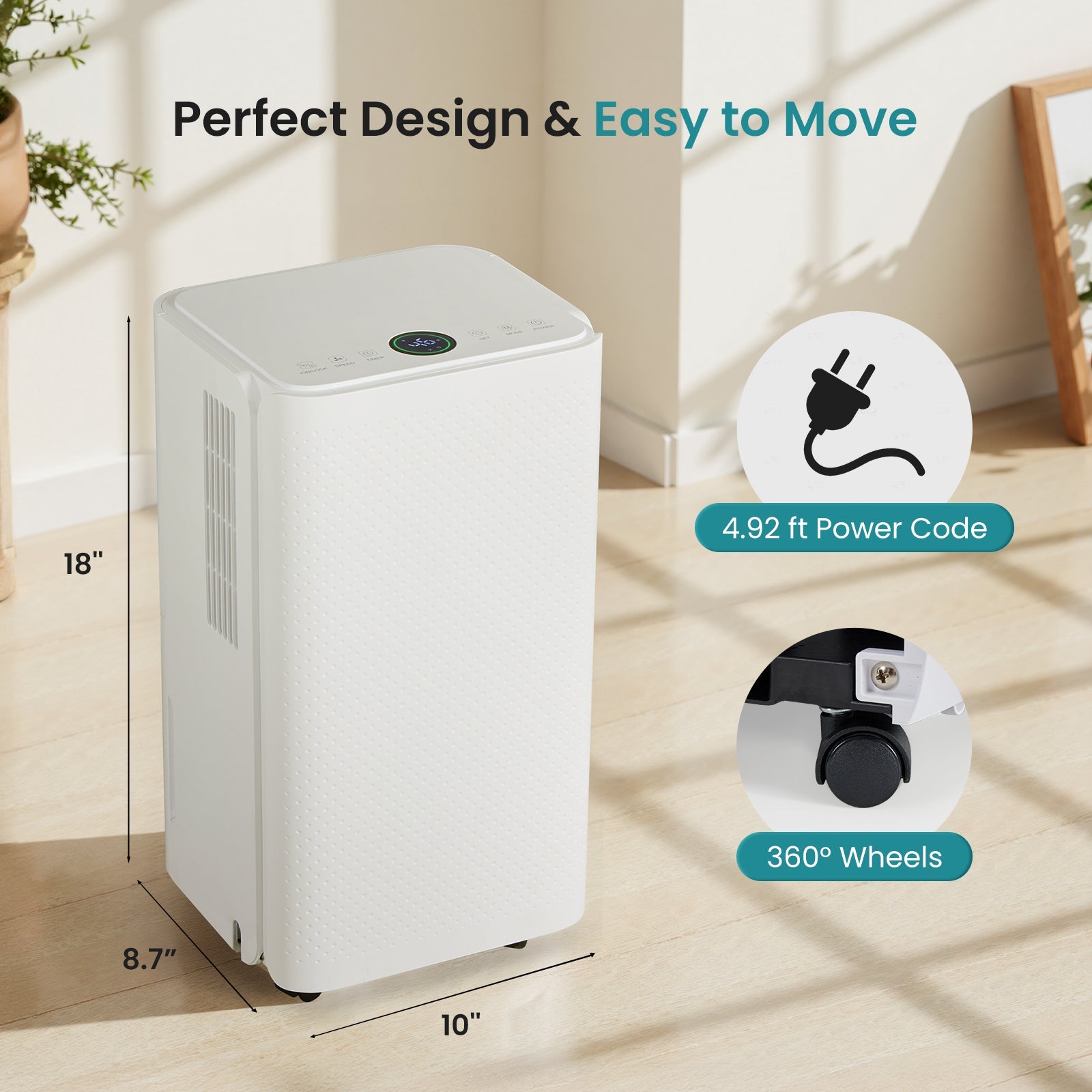 2500–5500 Sq Ft 3-Mode Dehumidifier
