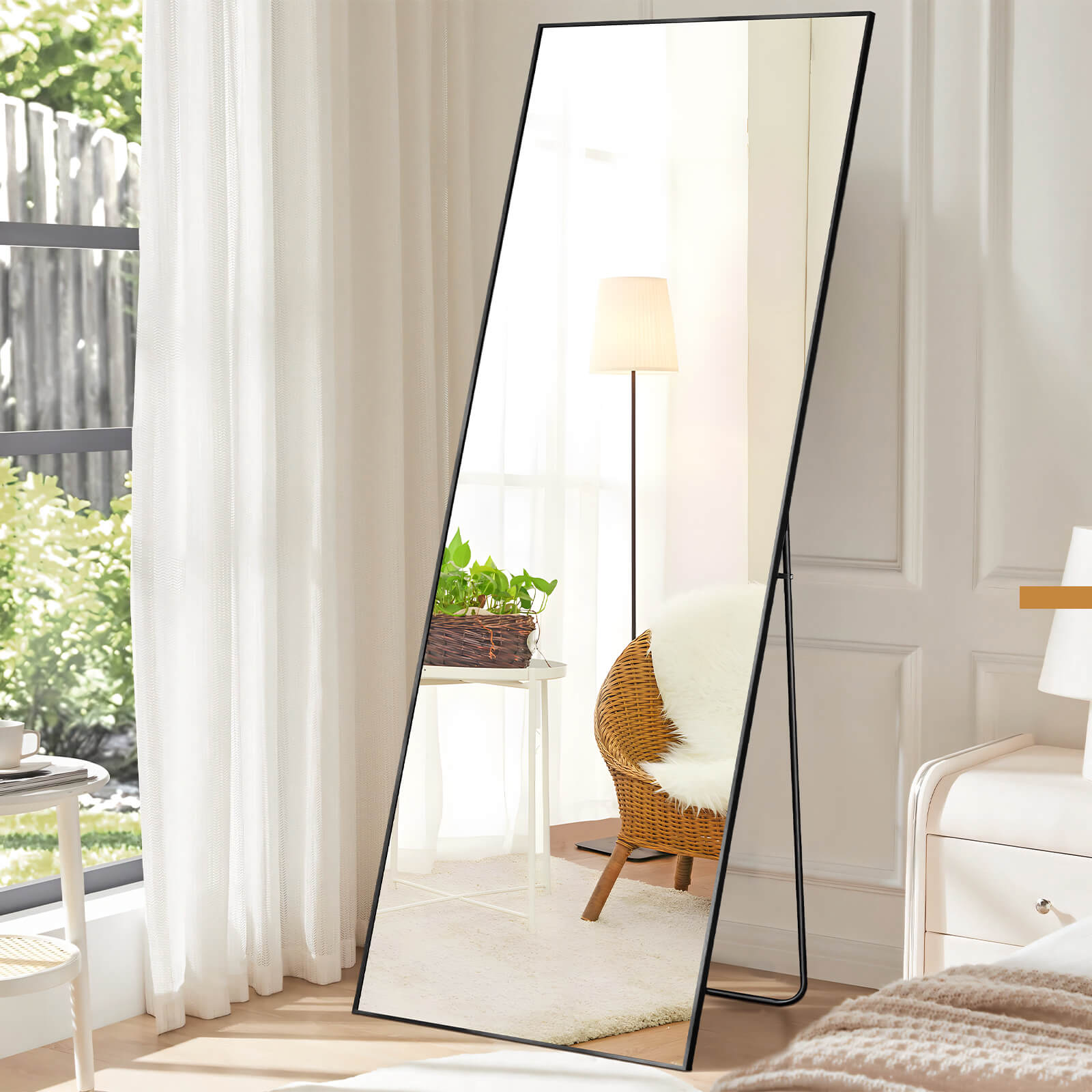 Full Length Aluminum Alloy Standing Mirror