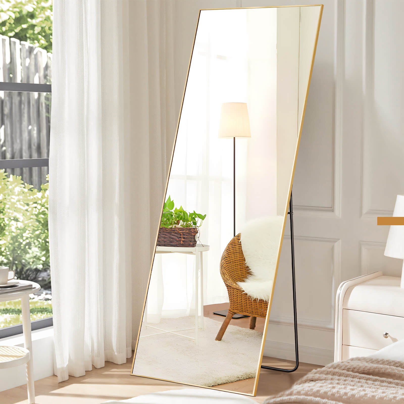 Full Length Aluminum Alloy Standing Mirror