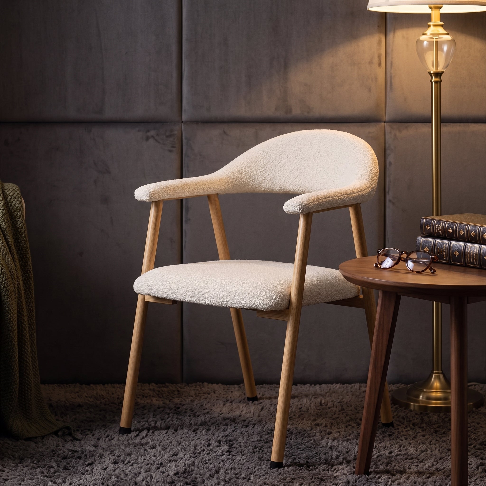 Upholstered Armchair Dining Chairs Set of 2