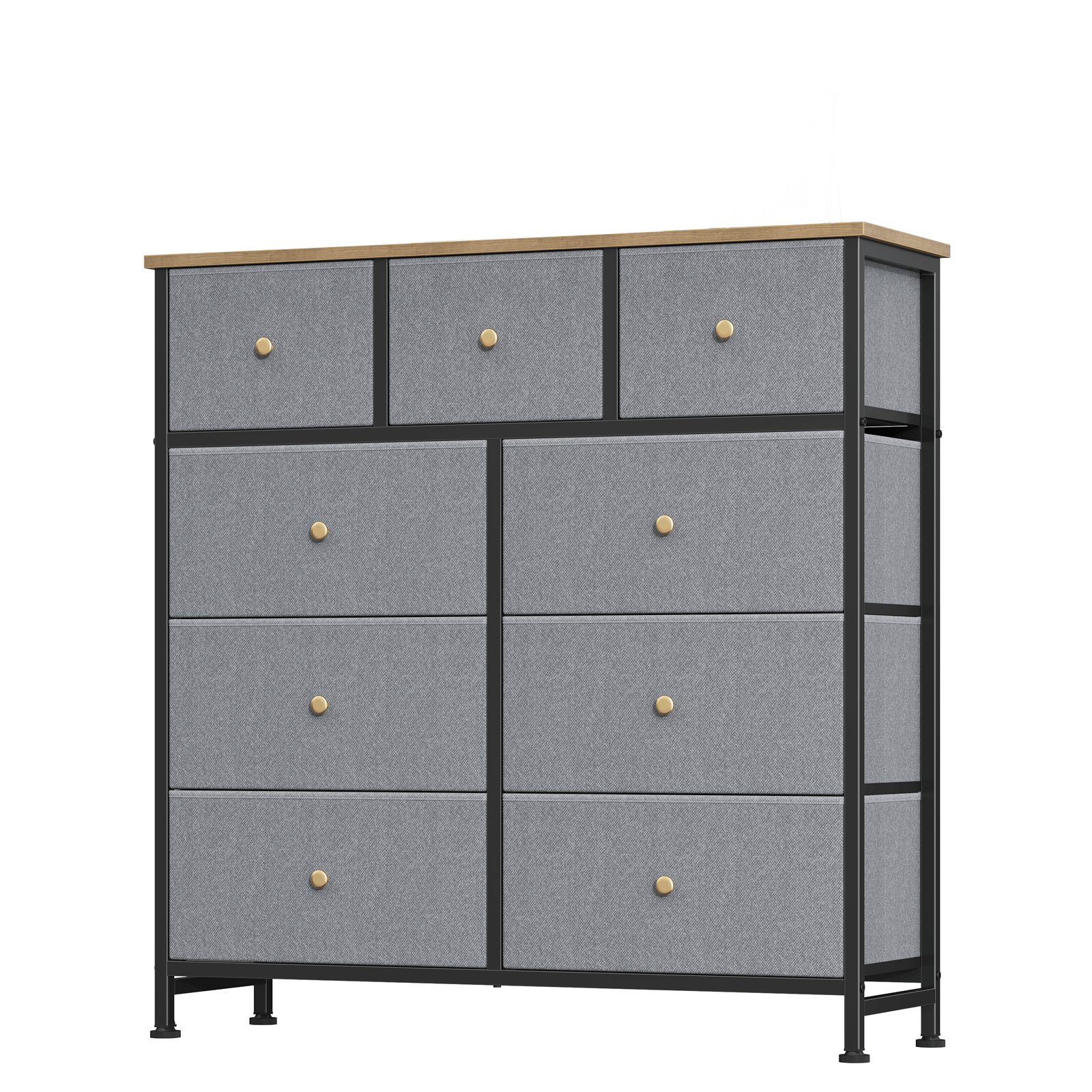 Warebay Fabric Storage Dresser with 9 Drawers, Space-Saving Organizer for Bedroom & Home
