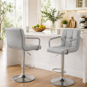 Bar Stools Set of 2, Adjustable Swivel Bar Stool