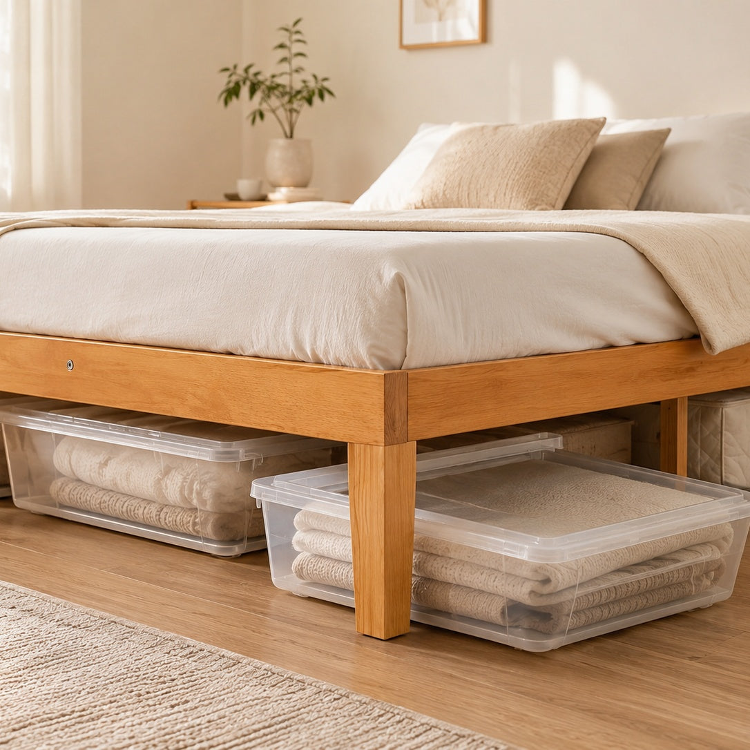 Warebay Solid Wood Platform Bed Frame