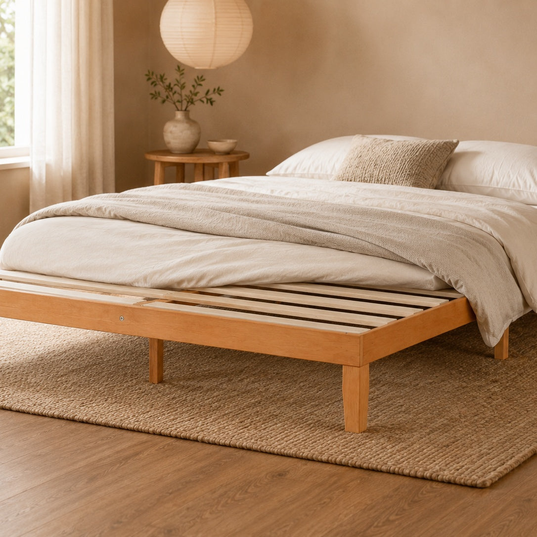 Warebay Solid Wood Platform Bed Frame