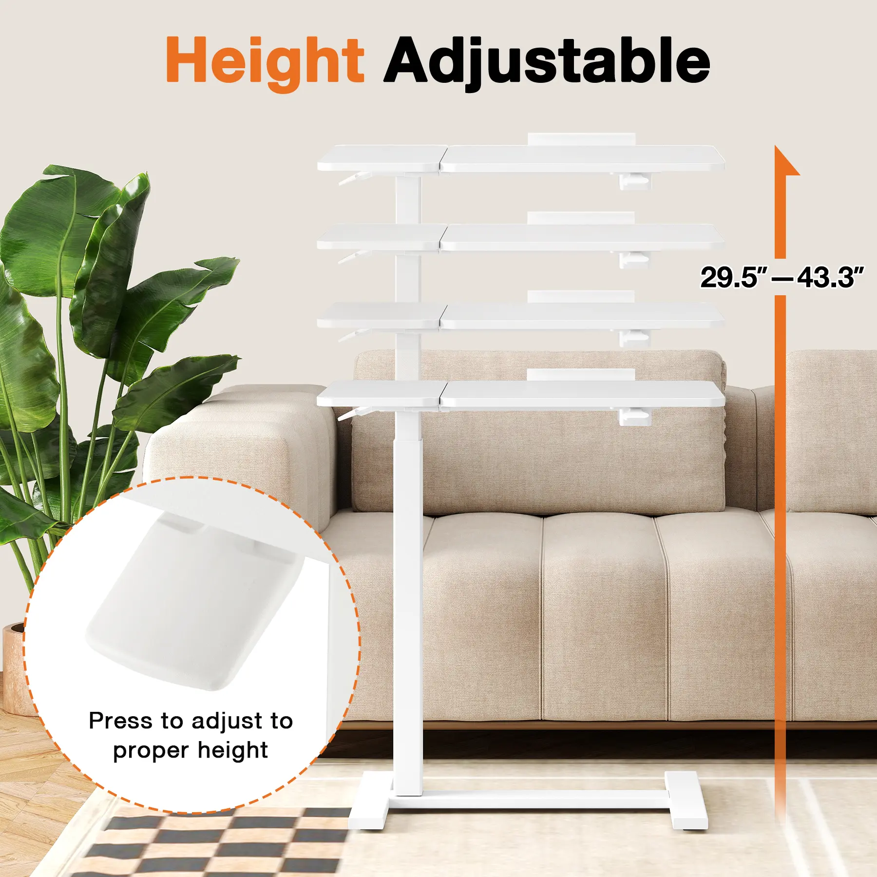 Warebay VersaTray Adjustable Multifunctional Side Table