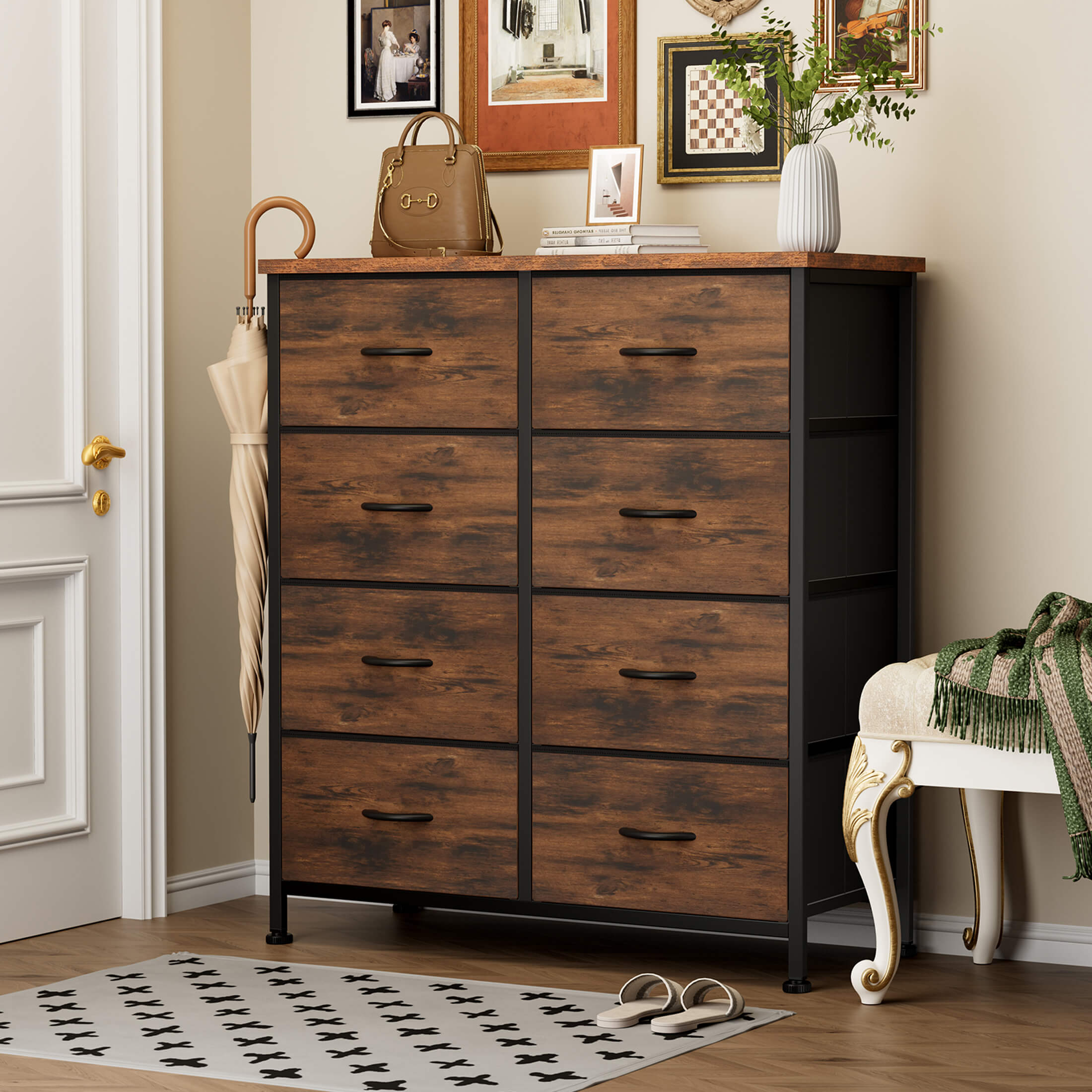 8-Drawer Fabric Storage Tower Dresser