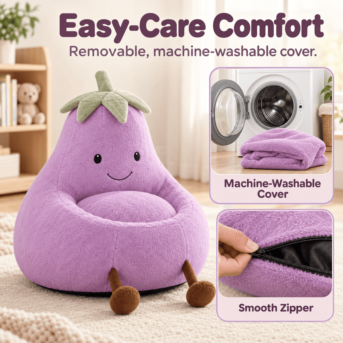 Kids Bean Bag Chair, 24"/31" Plush Lounge Sofa Chair, Perfect Christmas Gift for Kids
