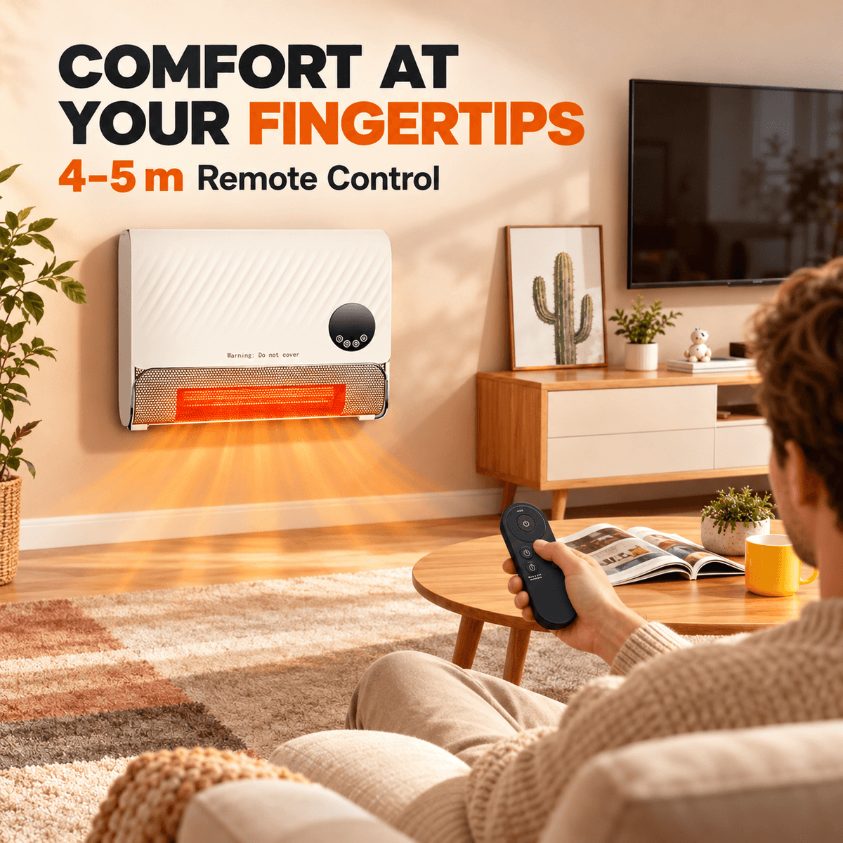 Smart Wall Space Heater with Remote