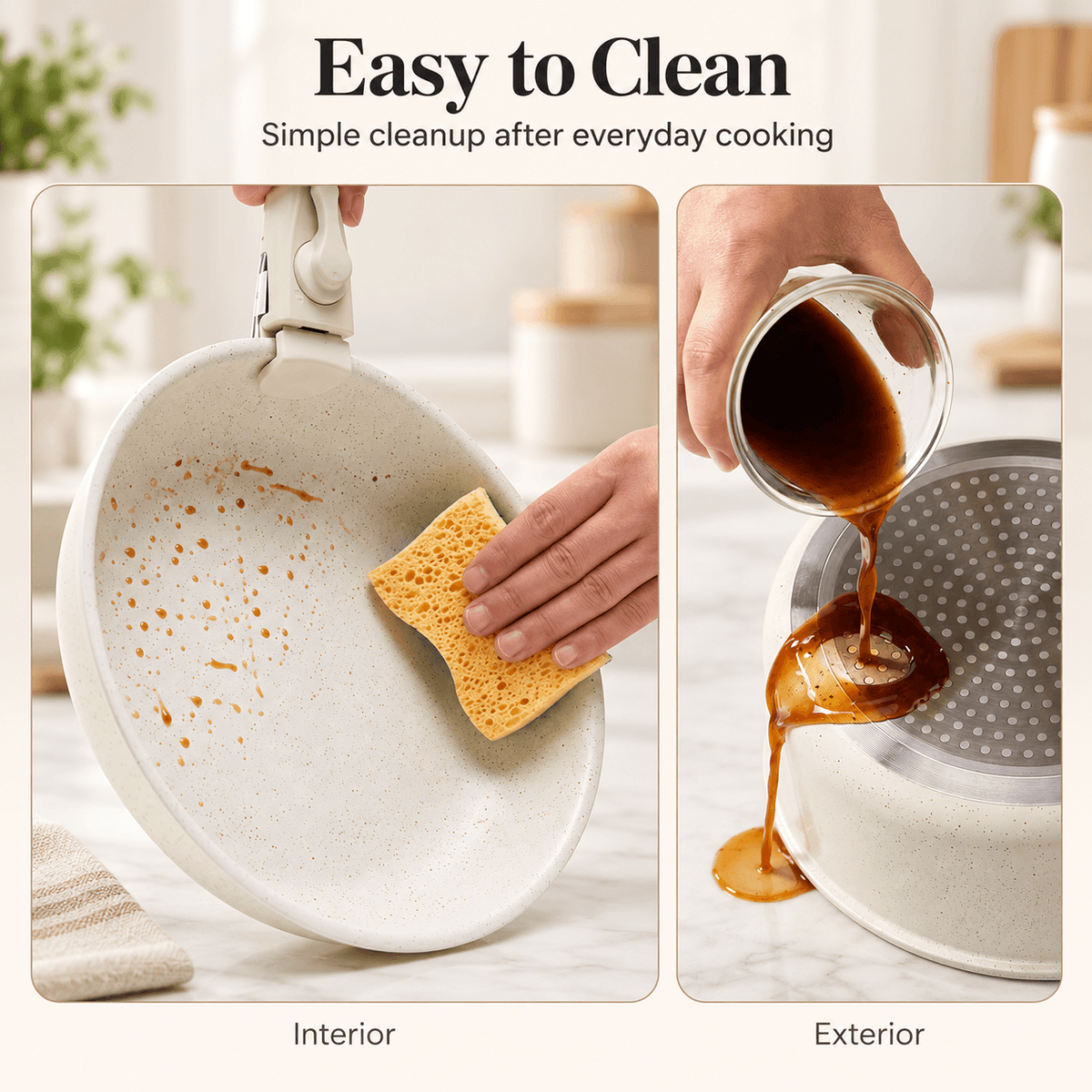12-Piece Nonstick Cookware Set with Detachable Handles