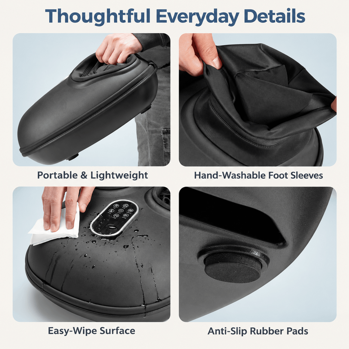 Full Foot Shiatsu Massager with Heat, Air Compression & Vibration