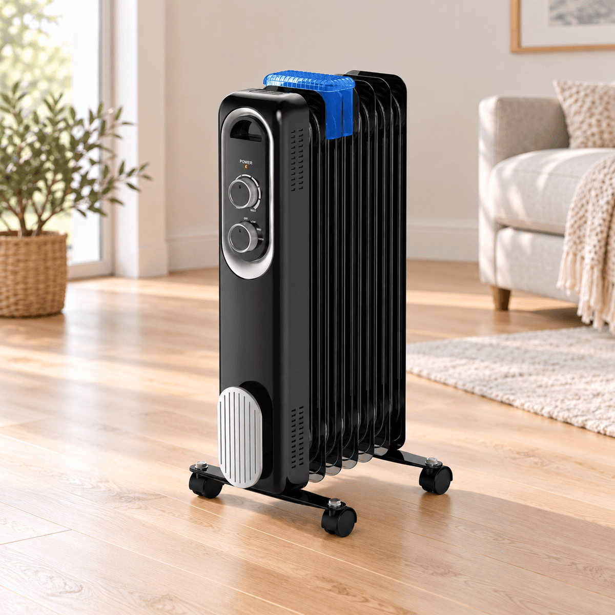 1500W Portable Space Heater with Adjustable Thermostat