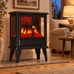Electric Fireplace Heater with 3 Flame Effects & 2 Heating Modes
