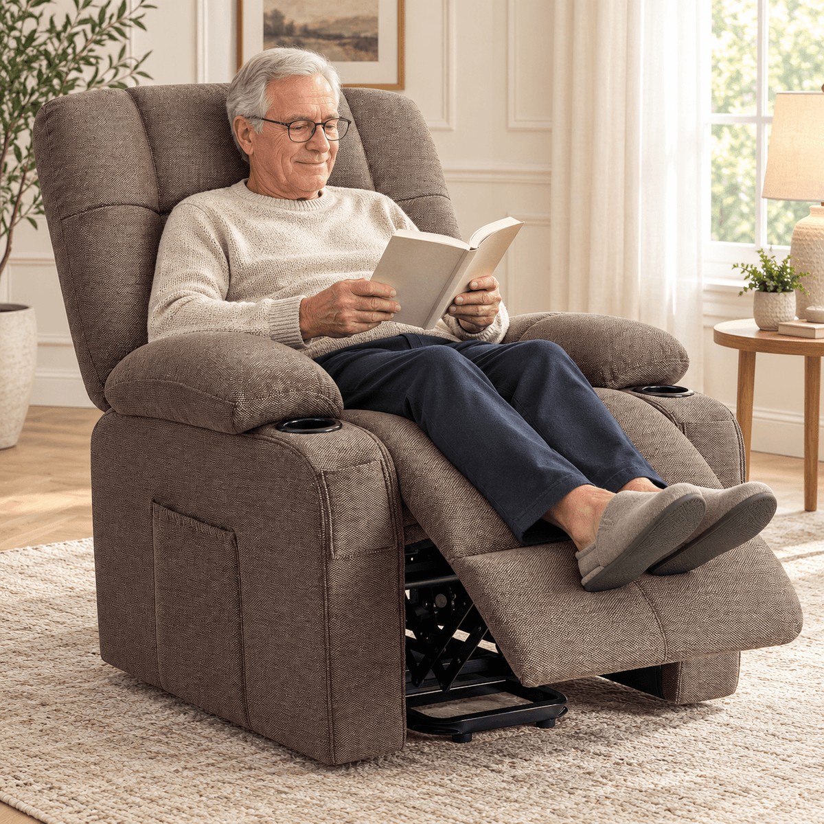 Power Lift Recliner Chair with Massage & Heat, Remote Control