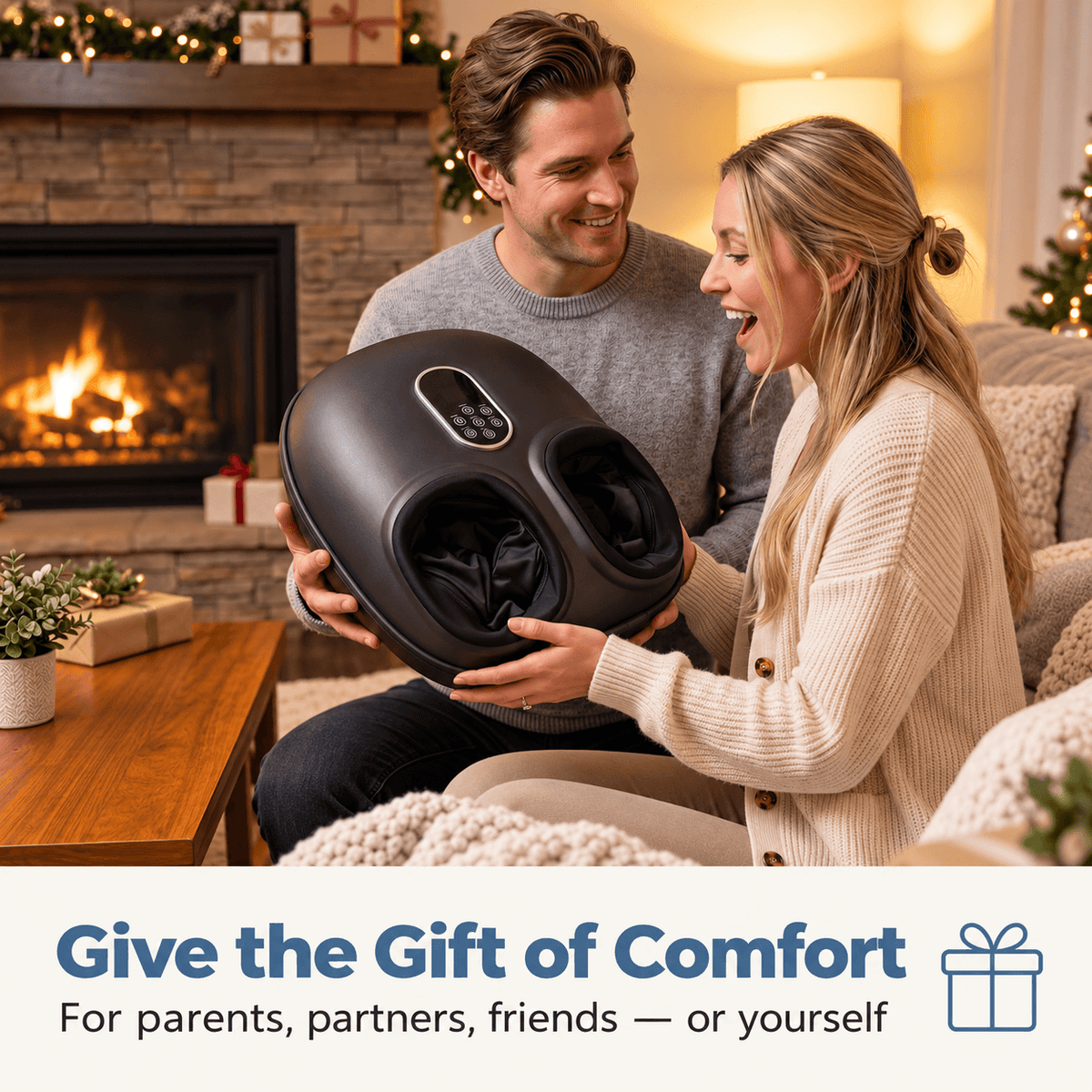 Full Foot Shiatsu Massager with Heat, Air Compression & Vibration