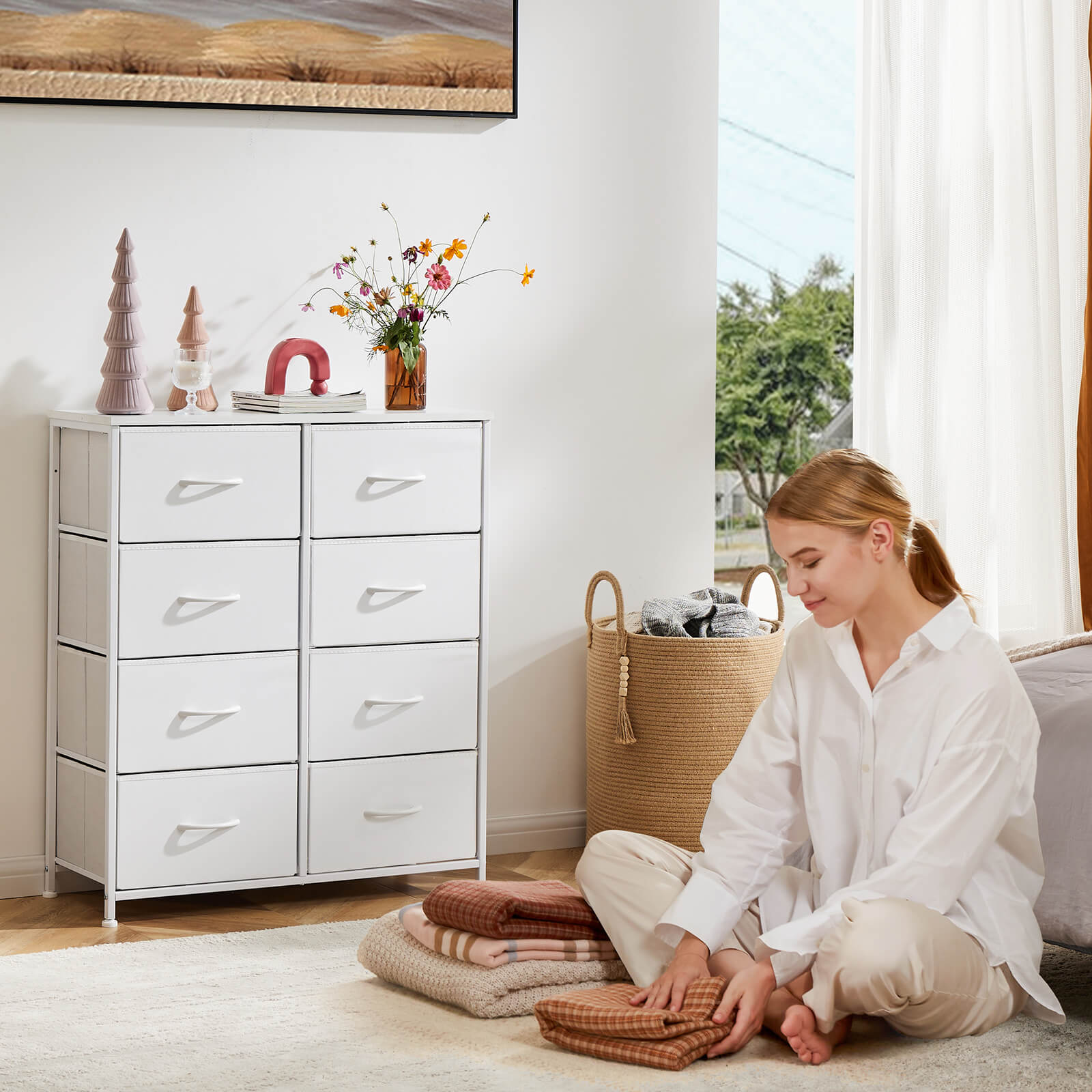 8-Drawer Fabric Storage Tower Dresser