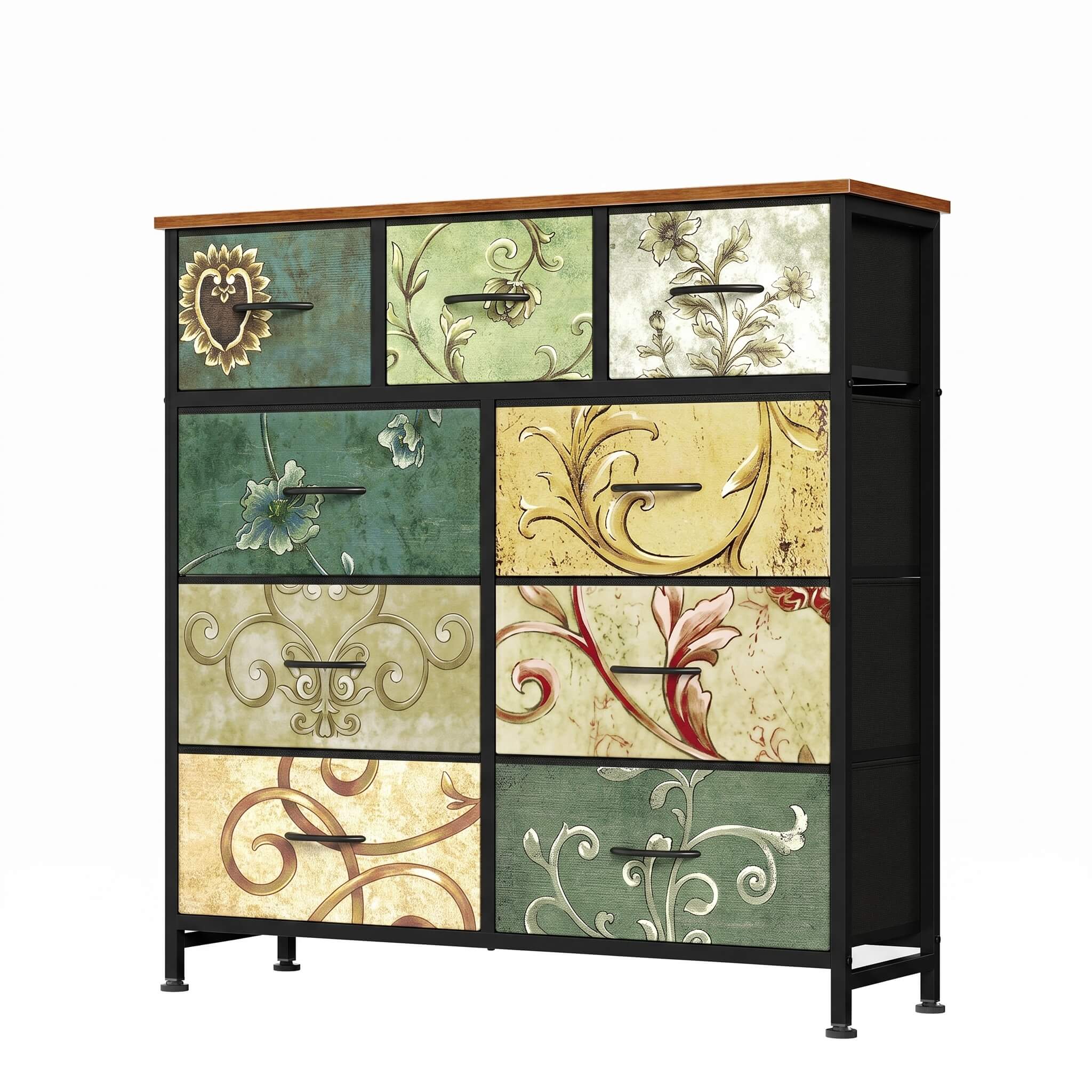 Warebay Fabric Storage Dresser with 9 Drawers, Space-Saving Organizer for Bedroom & Home
