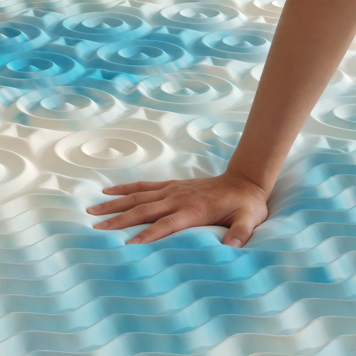 5-Zone Memory Foam Mattress Topper with Cooling Gel & Ventilated Design