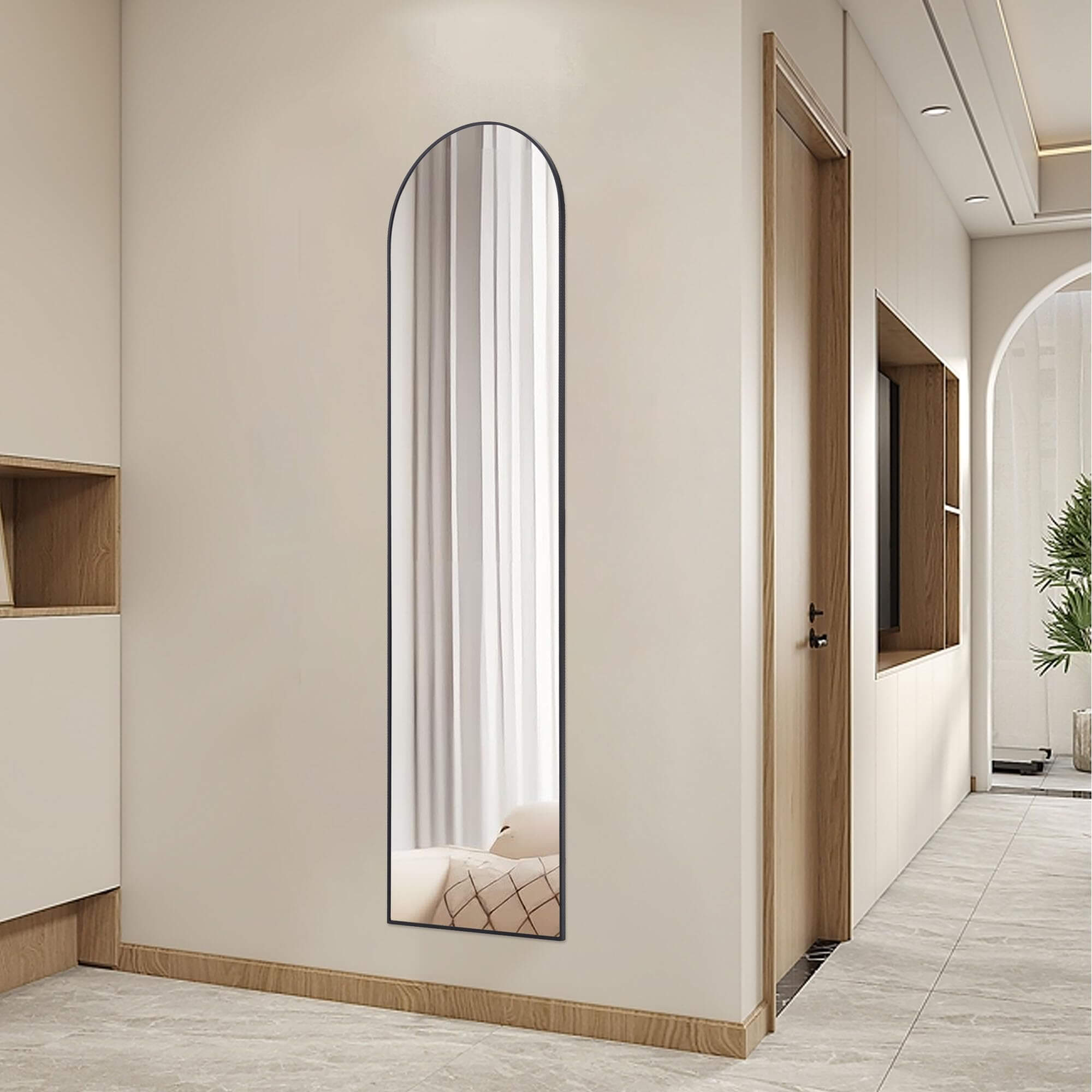 Slim Metal Frame Full Length Floor Mirror