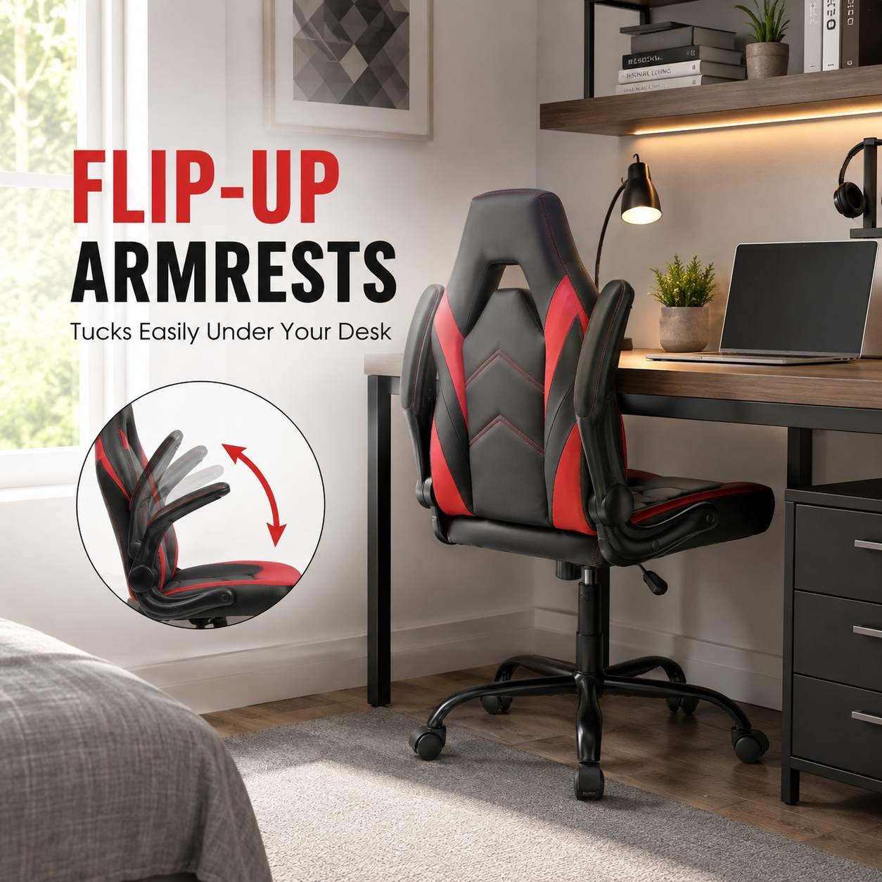 Leather Gaming Chair Height Adjustable