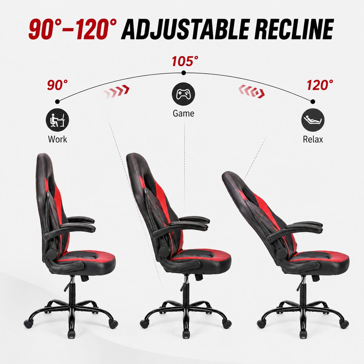 Leather Gaming Chair Height Adjustable